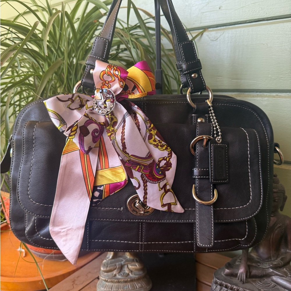 Coach Soho Pleated Shoulder Bag
W/  Vibrant Scarf